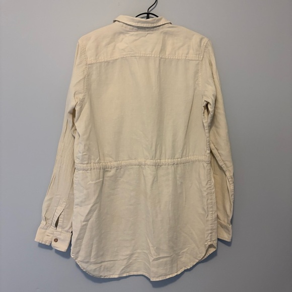 Mountain Hardwear Cream Long Sleeve Cotton-Linen Blend Tunic Top Women’s M - Picture 6 of 6